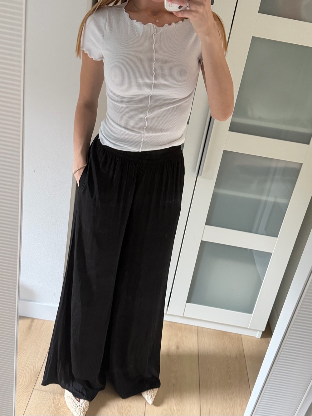 Zara Wide Leg Black Pants - Casual Comfort